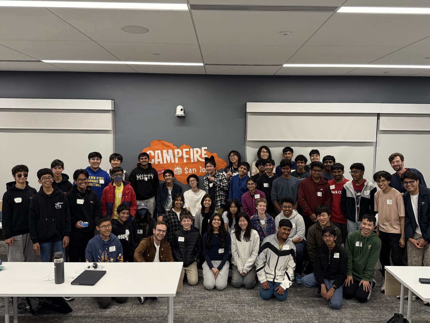 A large Hack Club group at an event