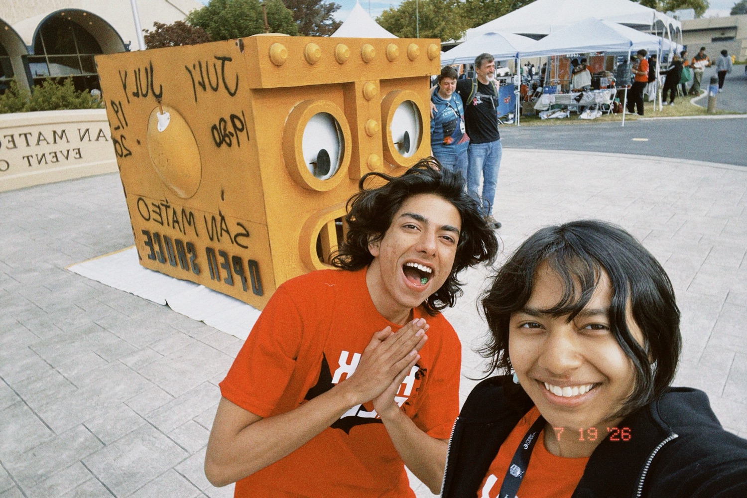 Friends at a Hack Club Campfire event
